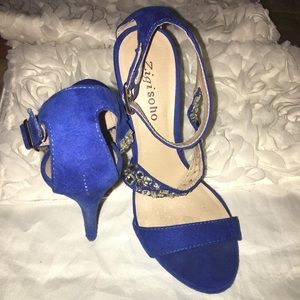 Zigisoho Blue Sued Strappy Sandals Never Worn💙